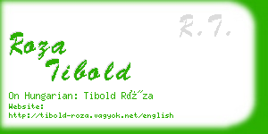 roza tibold business card